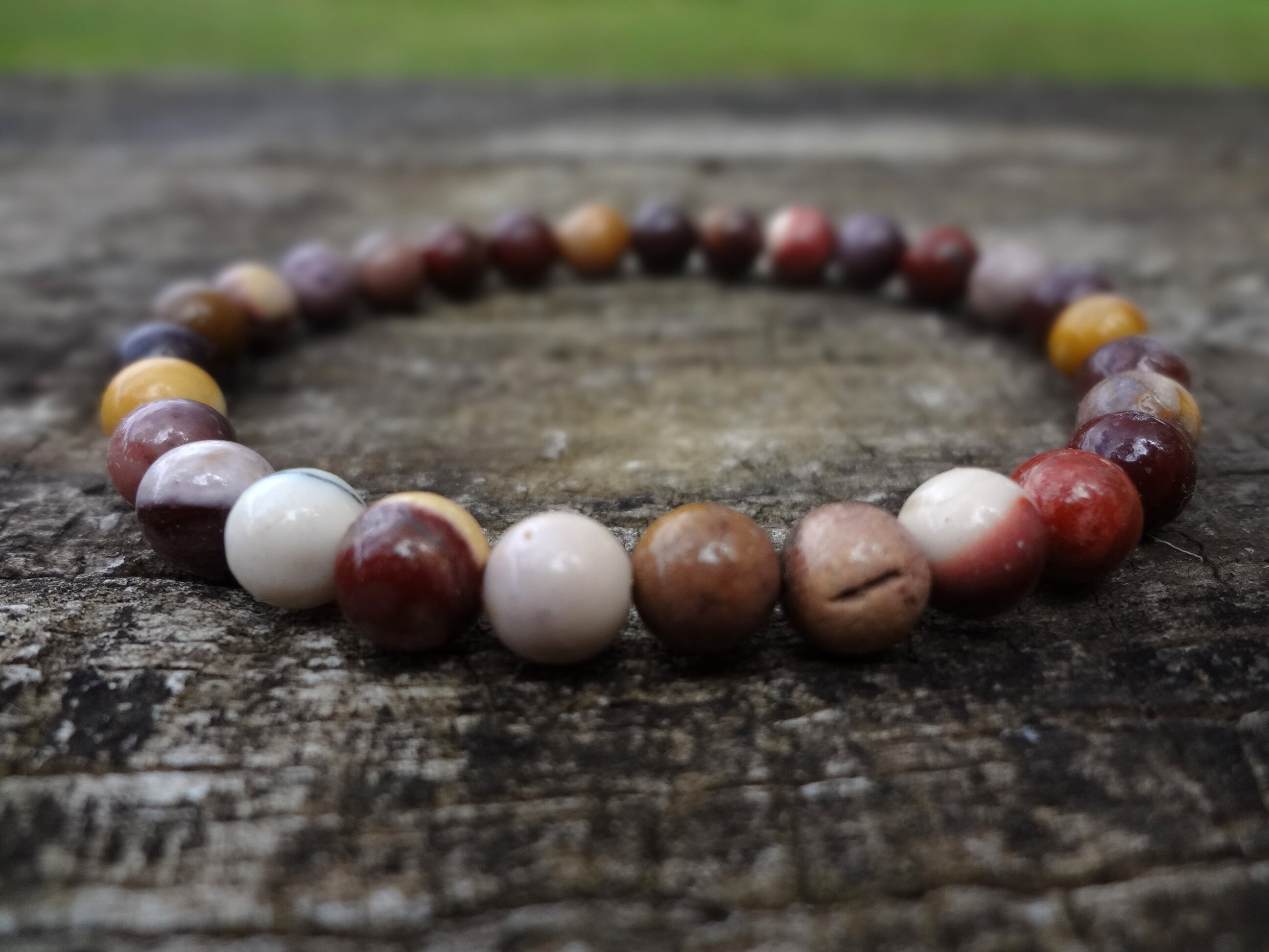Mookaite Bracelet. Dainty Multicolour Gemstone Australian Jasper Stretch Bracelet Handmade In Australia By Miss Leroy Mookaite Bracelet. Dainty Multicolour Gemstone Australian Jasper Stretch Bracelet Handmade In Australia By Miss Leroy