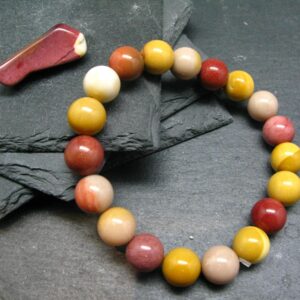 Mookaite Jasper Genuine Bracelet ~ 7 Inches ~ 10mm Round Beads Mookaite Jasper Genuine Bracelet ~ 7 Inches ~ 10mm Round Beads