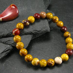 Mookaite Jasper Genuine Bracelet ~ 7 Inches ~ 8mm Round Beads