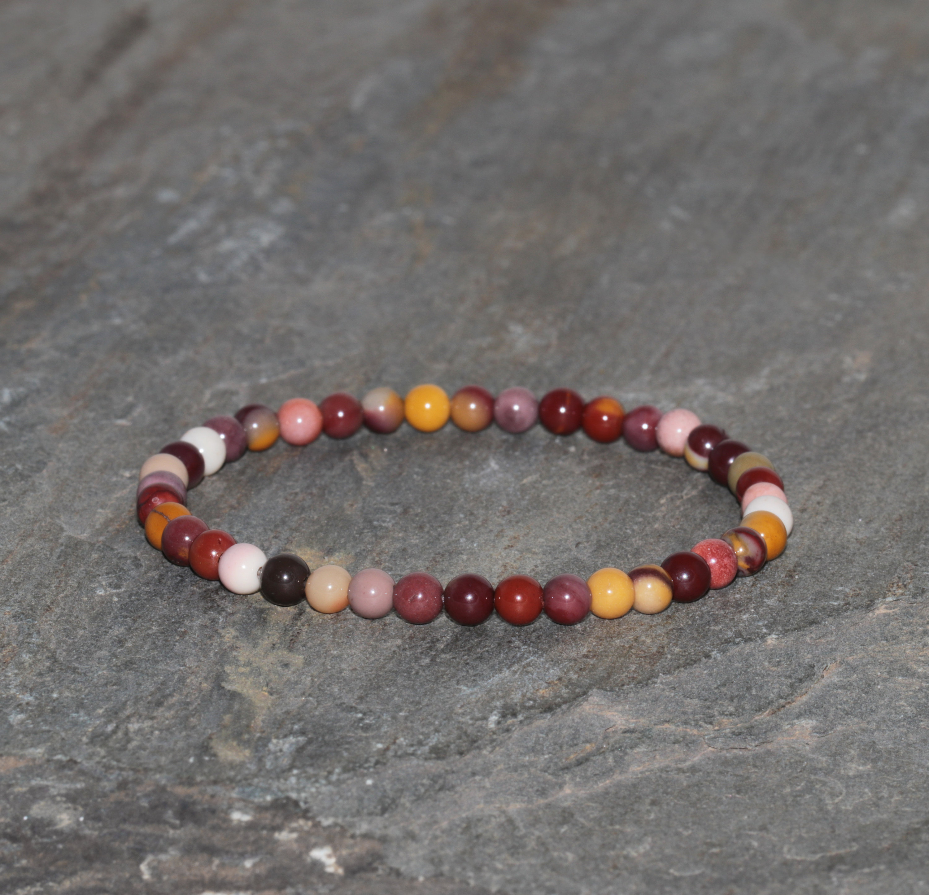Mookaite Bracelet Handmade 4mm Moukaite Jasper Beaded Gemstone Bracelet Cute Gift Bracelet Stack Bracelet Unisex Bracelet Moakite Bracelet