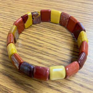 Natural Mookaite Jasper Double Drill Rectangle Bracelet Size 11x15mm Length 7.5" Natural Mookaite Jasper Double Drill Rectangle Bracelet Size 11x15mm Length 7.5"