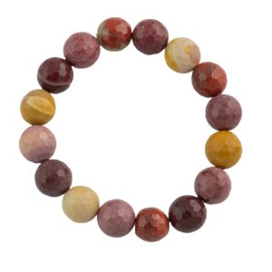 Natural Mookaite- Bracelet Facted Round Size 10mm and 12mm- Handmade In USA- approx. 7-7.5" Bracelet Crystal Bracelet- LGS Natural Mookaite- Bracelet Facted Round Size 10mm and 12mm- Handmade In USA- approx. 7-7.5" Bracelet Crystal Bracelet- LGS