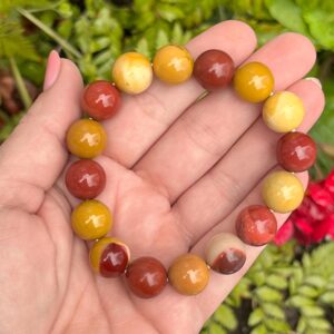 Mookaite Jasper Bracelet | Natural Gemstone Crystal Beaded Bracelet Round Crystal Bracelet ~ Genuine Crystal Bracelet Mookaite Jasper Bracelet | Natural Gemstone Crystal Beaded Bracelet Round Crystal Bracelet ~ Genuine Crystal Bracelet