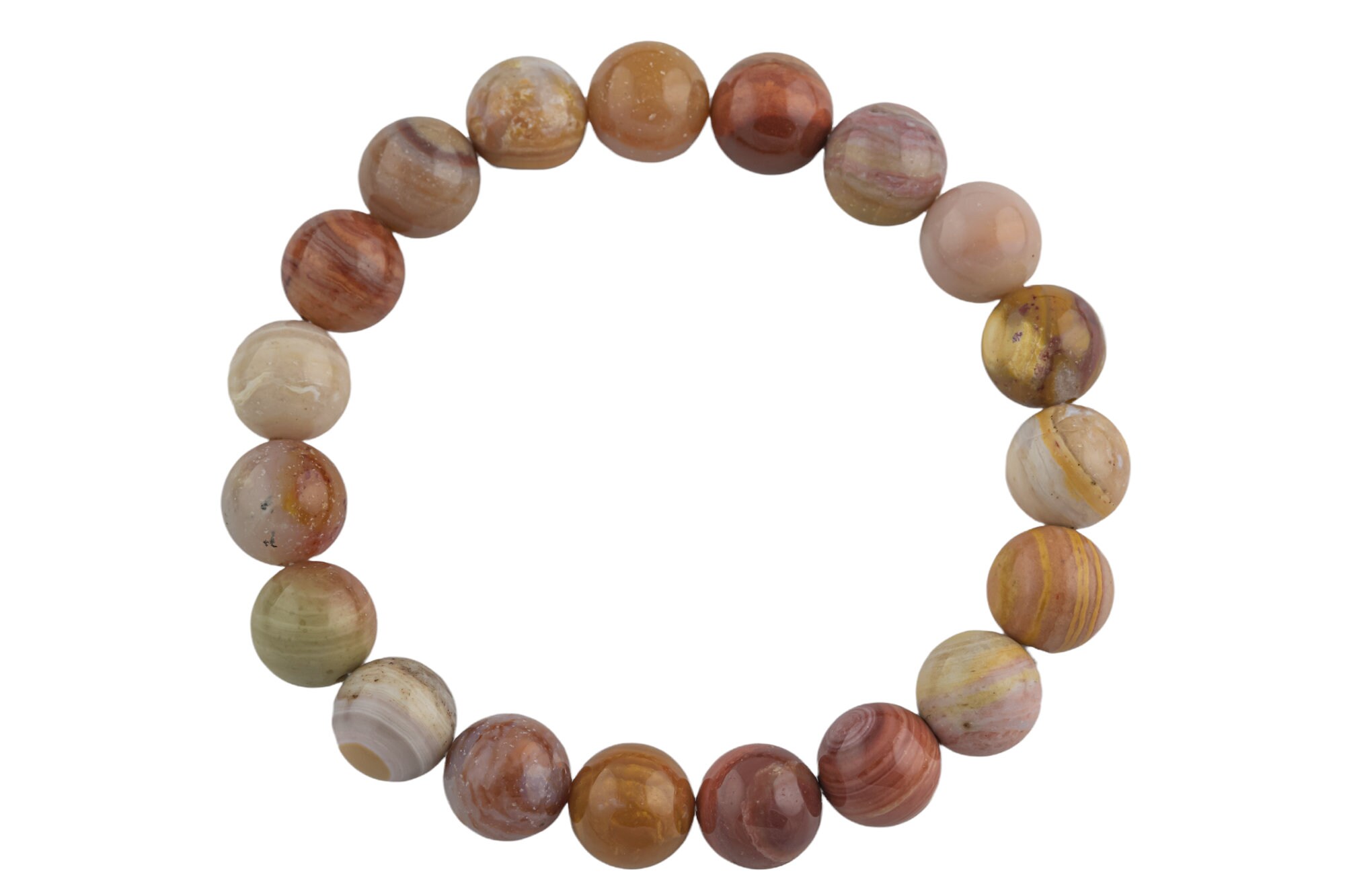 Natural Light Mookaite Round Size 6mm And 8mm- Handmade In Usa- Approx. 7" Bracelet Crystal Bracelet