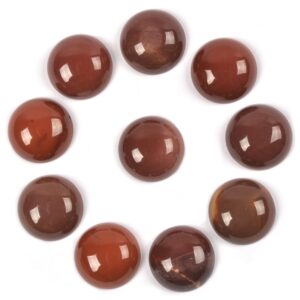 10 pcs of 14mm Red Mookaite jasper round flatback cab cabochon 10 pcs of 14mm Red Mookaite jasper round flatback cab cabochon