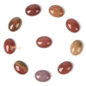 16mm Natural Mookaite Jasper Gemstone Oval Flatback CAB Cabochon 16mm Natural Mookaite Jasper Gemstone Oval Flatback CAB Cabochon