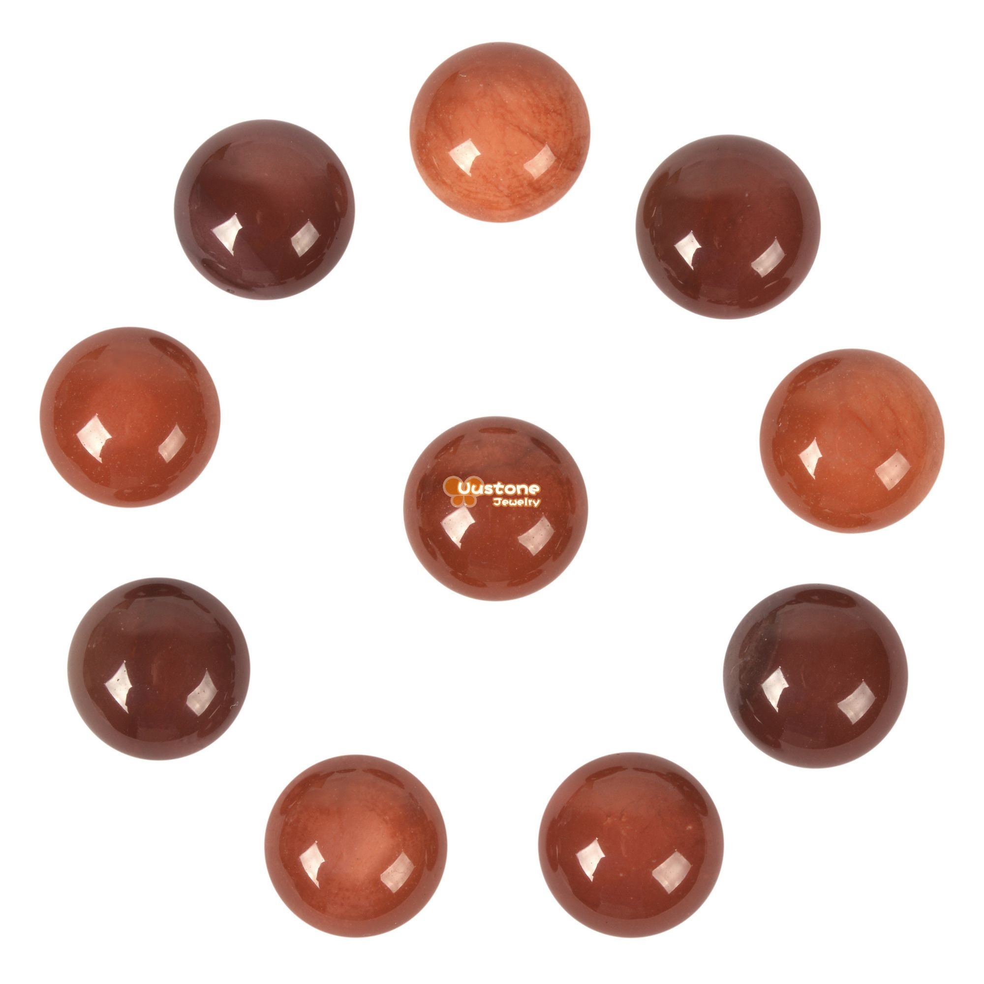 16mm Red Mookaite Jasper Gemstone Round Flatback Cab Cabochon Stone Loose Stone Cab Diy Jewelry Making Stone