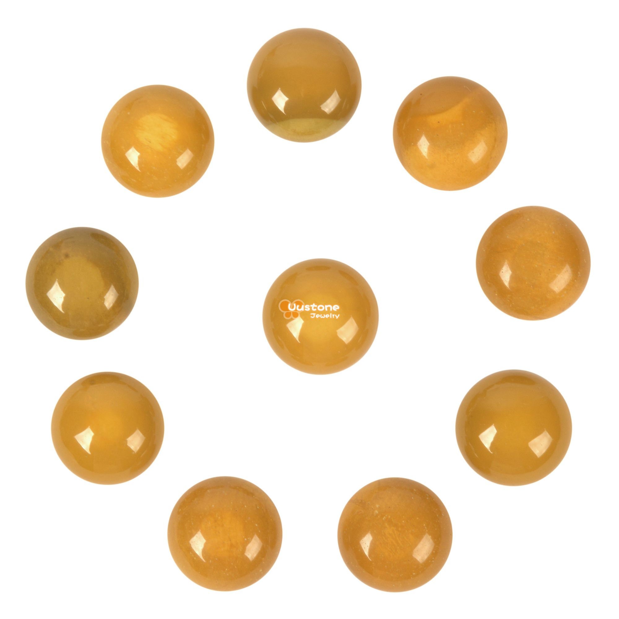 16mm Yellow Mookaite Jasper Gemstone Round Flatback Cab Cabochon Stone Loose Stone Cab Diy Jewelry Making Stone
