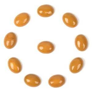 16mm Yellow Mookaite Jasper Gemstone Oval Flatback CAB Cabochon 16mm Yellow Mookaite Jasper Gemstone Oval Flatback CAB Cabochon