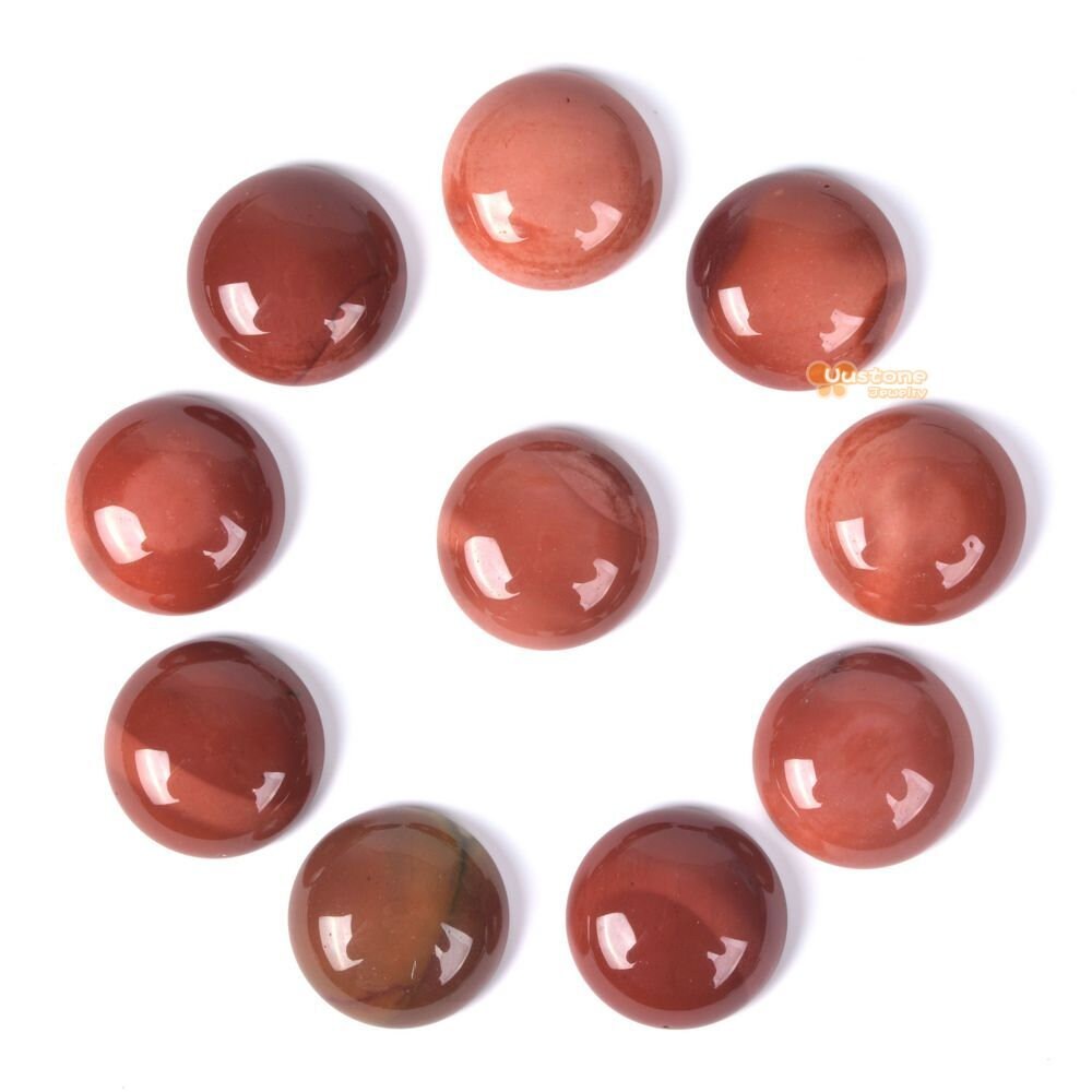 18mm Mookaite Jasper Gemstone Round Flatback Cab Cabochon