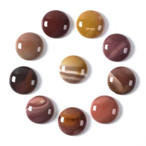 20mm Multi-color mookaite jasper gemstone round cab cabochon
