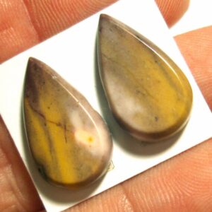 9 Carats Australian Mookaite Cabochon Pair Perfect For Earrings Or Cufflinks Rust And Yellow Cabochons Handmade Jewelry Making Tear Drop 9 Carats Australian Mookaite Cabochon Pair Perfect For Earrings Or Cufflinks Rust And Yellow Cabochons Handmade Jewelry Making Tear Drop