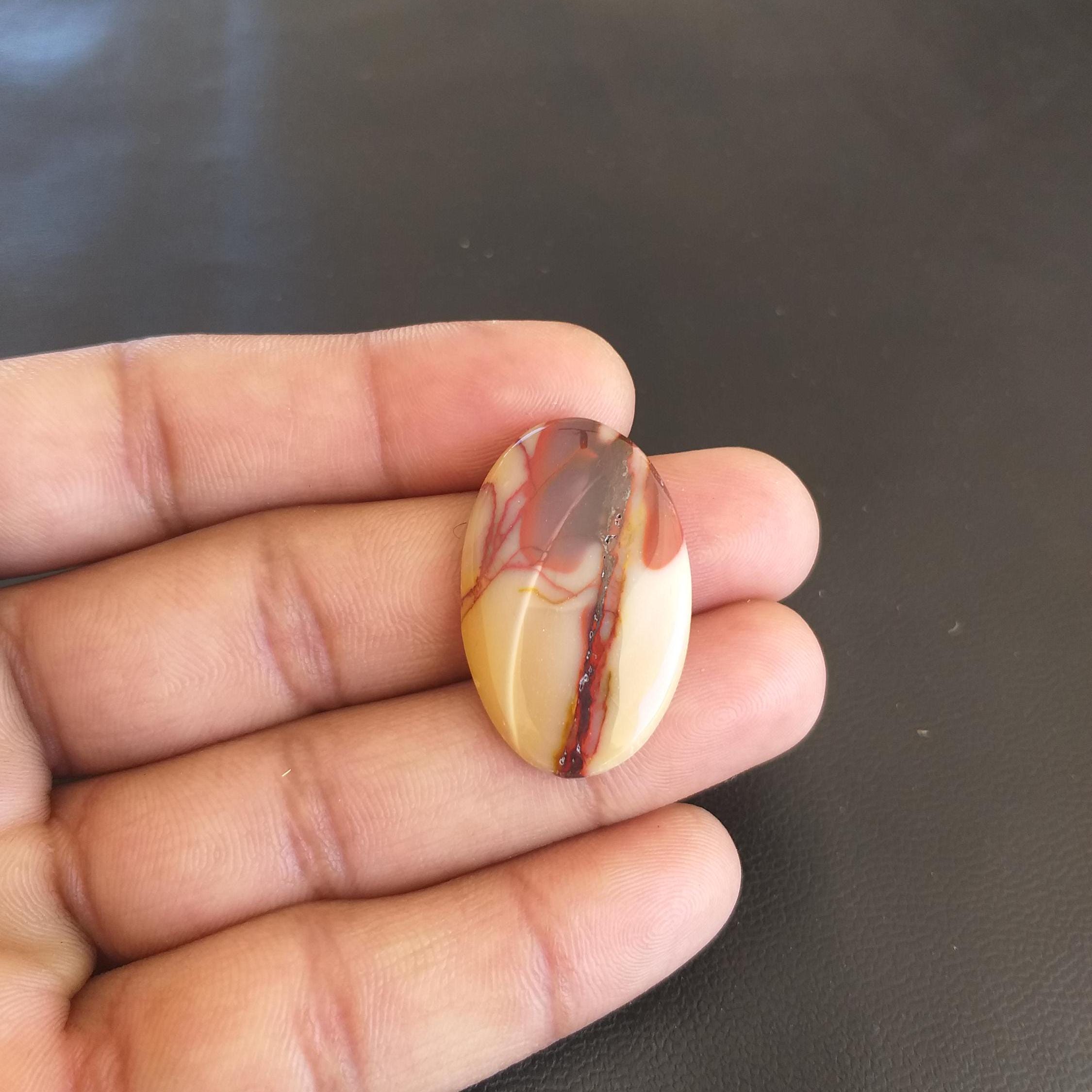 Oval Mookaite Cabochon: 25 Carat Gemstone For Jewelry Making (32x21x5 Mm) Oval Mookaite Cabochon: 25 Carat Gemstone For Jewelry Making (32x21x5 Mm)