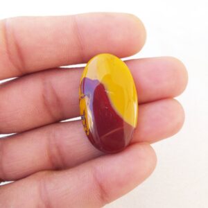 Oval Mookaite Cabochon: Natural Gemstone for Jewelry (34x20x6 MM, 32 Carat Oval Mookaite Cabochon: Natural Gemstone for Jewelry (34x20x6 MM, 32 Carat