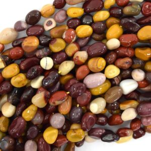 Natural Mookaite Pebble Nugget Beads 15.5" Strand Mookite 6mm - 8mm, 8mm - 9mm