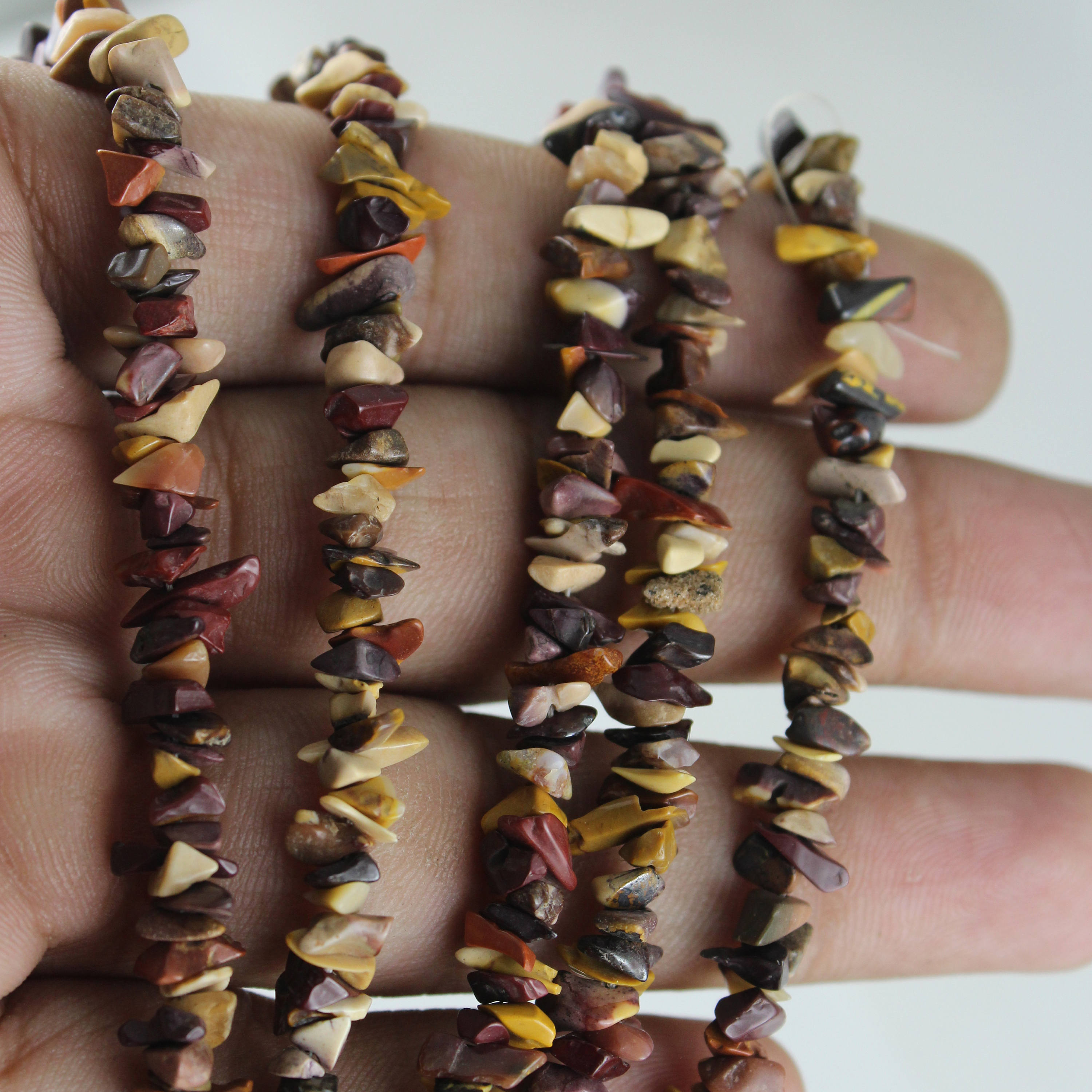 Natural Mookaite Jasper Uncut Chips Gemstone Beads, Wholesale Bulk Jasper Beads, Nuggets 36 Inches Strand For Jewelry Making