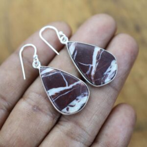 Mookaite Jasper 925 Sterling Silver Gemstone Jewelry Hook Earring ~ Gift Earring
