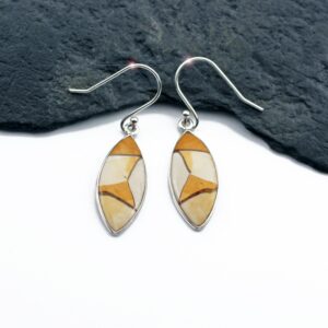 Abstract Desert - Beautiful Brecciated Mookaite Sterling Silver Earrings