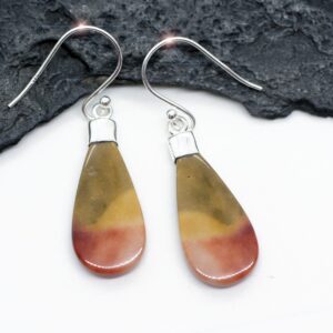 Desert Sunset - Beautiful Natural Mookaite Sterling Silver Earrings