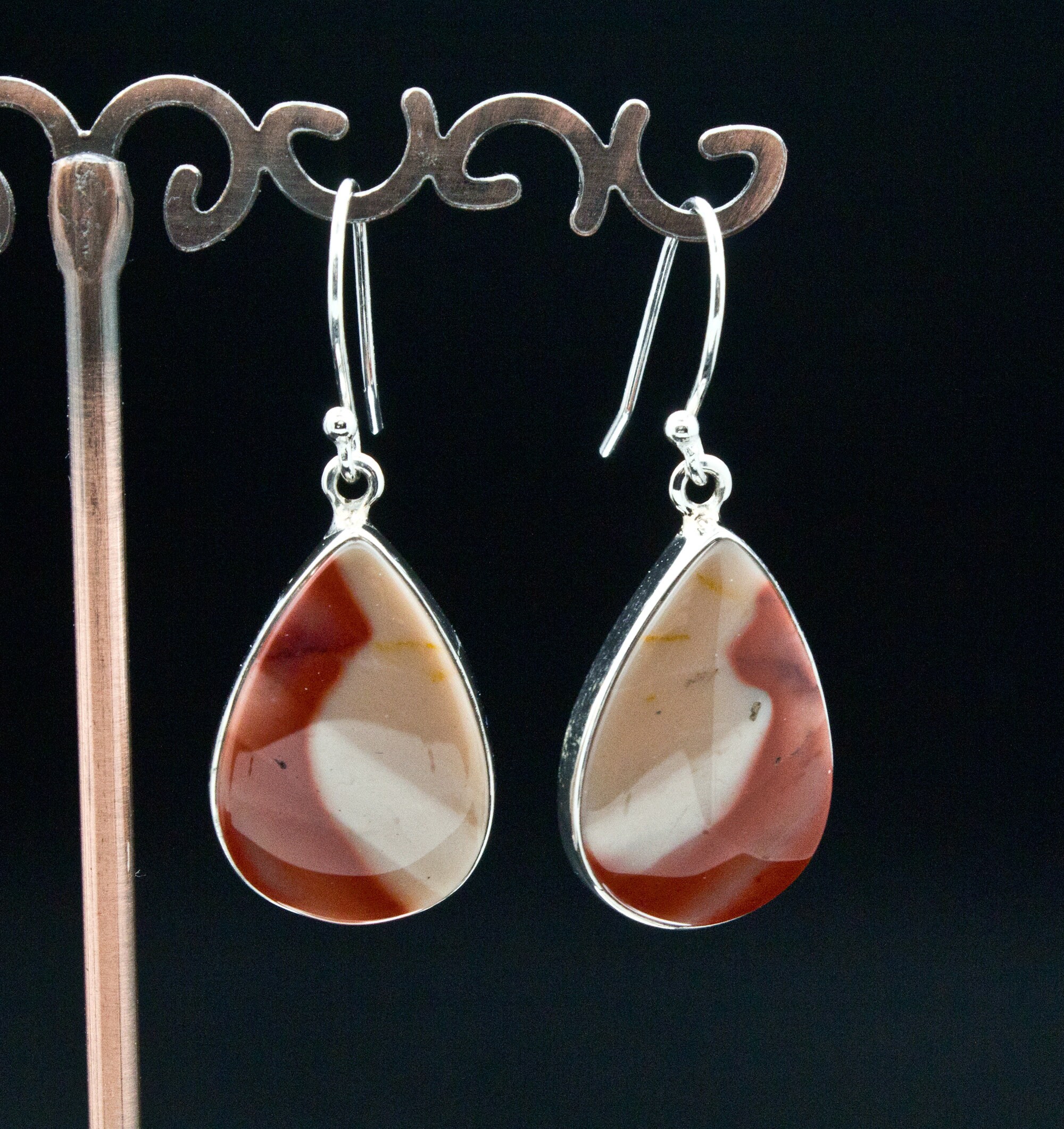 Sterling Silver Mookaite Earrings