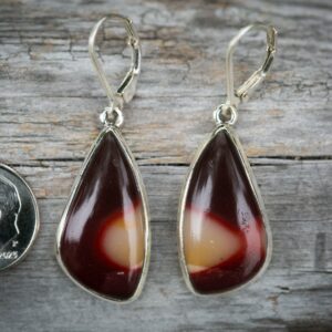Mookaite Jasper Sterling Silver Dangle Earrings – Australian Jasper