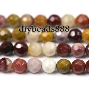 Mookaite,15 Inch Full Strand Natural Mookaite Faceted Round Beads 2mm 3mm For Choice
