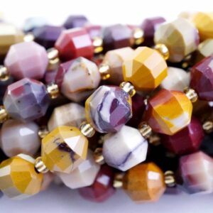 Mookaite Beads (Barrel)(Faceted)(6x5mm)(8x7mm)(16"Strand)
