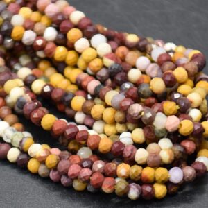 Mookite / mookaite Gemstone Faceted Rondelle Spacer Beads - 3mm X 2mm - 15" Strand