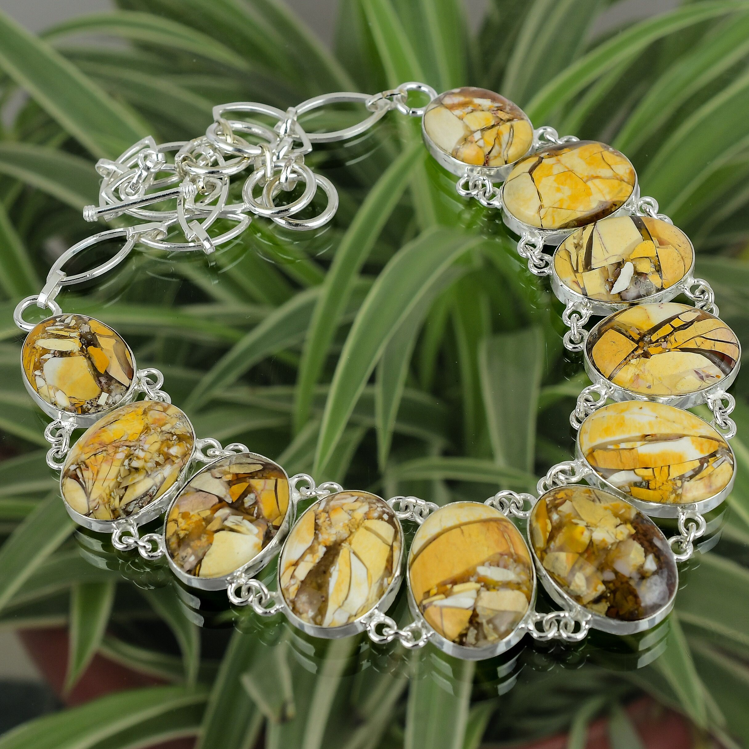 Brecciated Mookaite 925 Sterling Silver Necklace - Handmade Gemstone Jewelry Brecciated Mookaite 925 Sterling Silver Necklace - Handmade Gemstone Jewelry