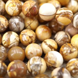 Brecciated Mookaite Jasper round beads 9-9.5mm (ETB00265) Unique jewelry/Vintage jewelry/Gemstone necklace