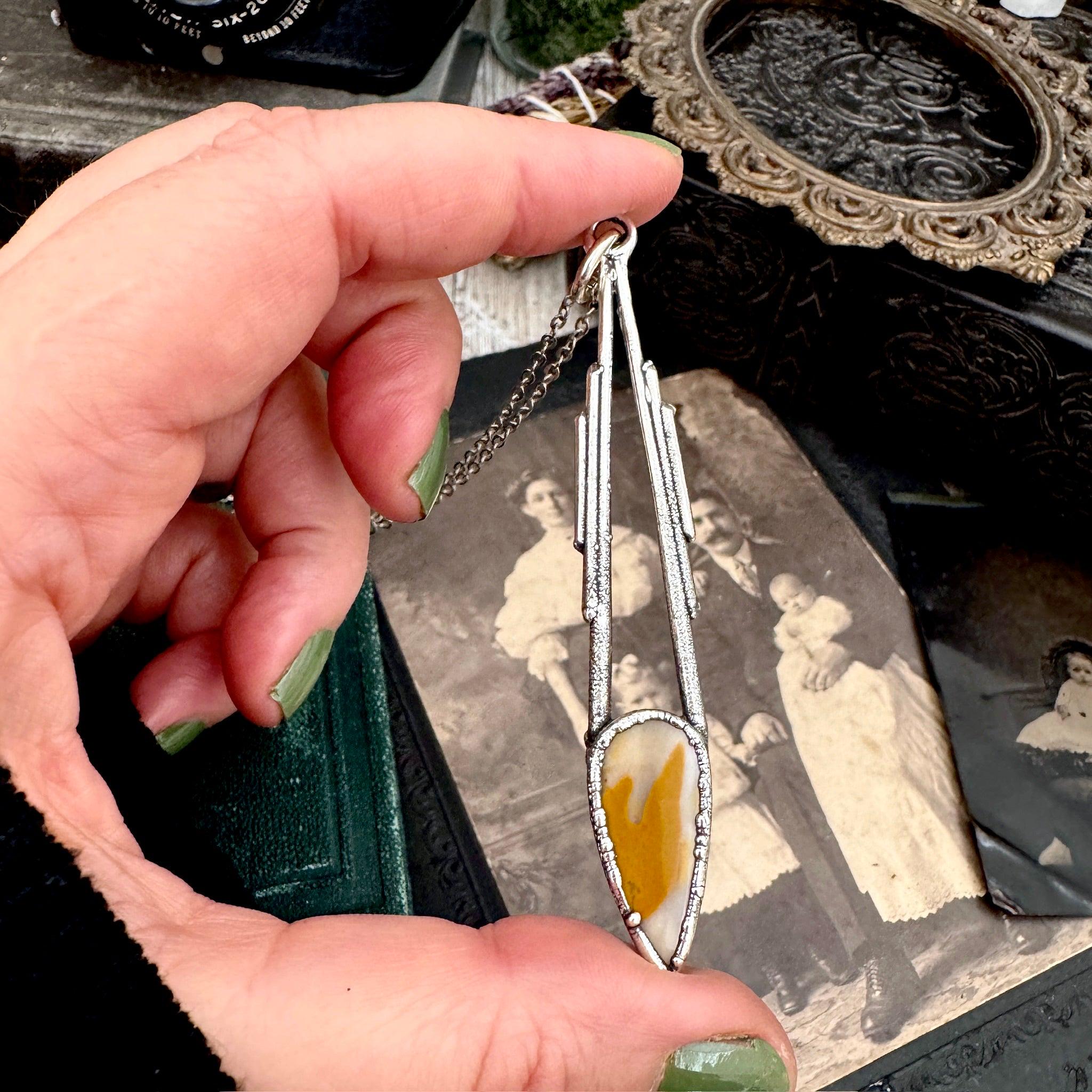 Mookaite Crystal Necklace In Fine Silver / Foxlark Collection - One Of A Kind