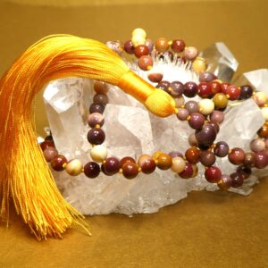 Mookaite Jasper Hand-knotted Mala • 108+ • 6 Mm • Honey Yellow Tassel • Dignified Adventure Statement Tassel • Gift For All Occasions • 2388