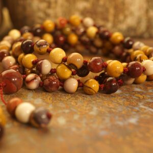 Mookaite Jasper Hand-knotted Mala • Mookaite Mala • Mookaite Jasper Mala Beads • Tassel Necklace • Tassel Mala • 6mm • 2672