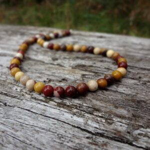 Mookaite Necklace in 2 bead sizes. Australian Jasper Natural Gemstone Necklace Handmade in Australia by Miss Leroy.