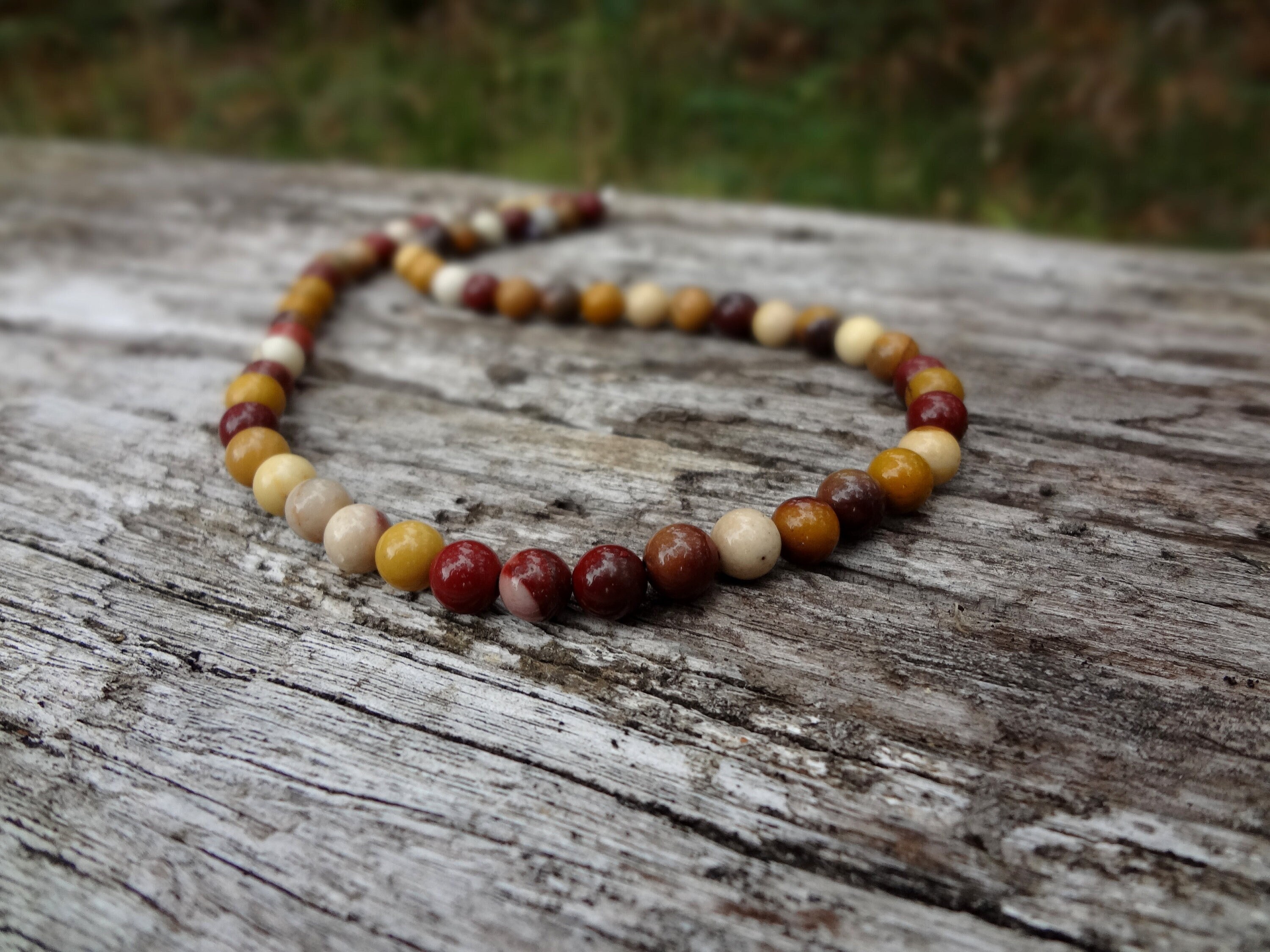 Mookaite Necklace In 2 Bead Sizes. Australian Jasper Natural Gemstone Necklace Handmade In Australia By Miss Leroy.