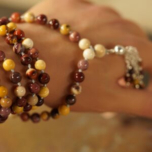 Mookaite Jasper Mala Necklace • 6mm • 108+ • Mookaite Jasper Mala Personal Growth • Vitality Beads Unique Mala • Grounding Jewelry • Ag4902