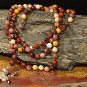 Mookaite Jasper Mala Necklace • Mookaite Jasper Mala For Personal Growth • 6mm • Unique Mala • Grounding Jewelry • 108+1 • Ag4612