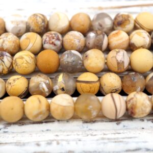 Matte Brecciated Mookaite Jasper round beads 5-6.5mm (ETB00267) Unique jewelry/Vintage jewelry/Gemstone necklace