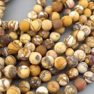 Matte Brecciated Mookaite Jasper round beads 8-9.5mm (ETB00266) Unique jewelry/Vintage jewelry/Gemstone necklace