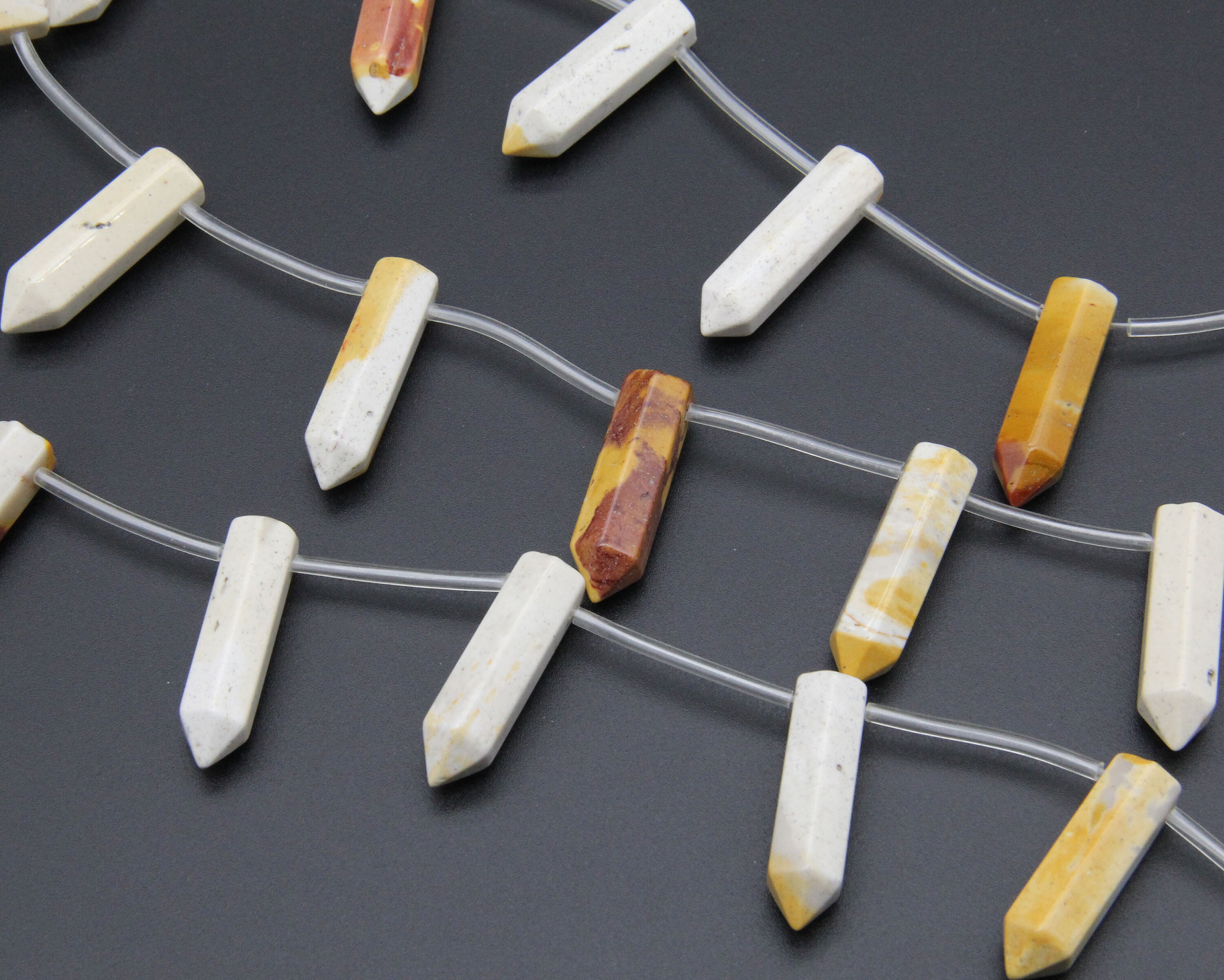 Natural Mookaite Faceted Point Beads,for Necklace Beads,for Jewelry Point Beads,top Drilled Point Beads,8x12mm Gemstone Point Diy Beads.