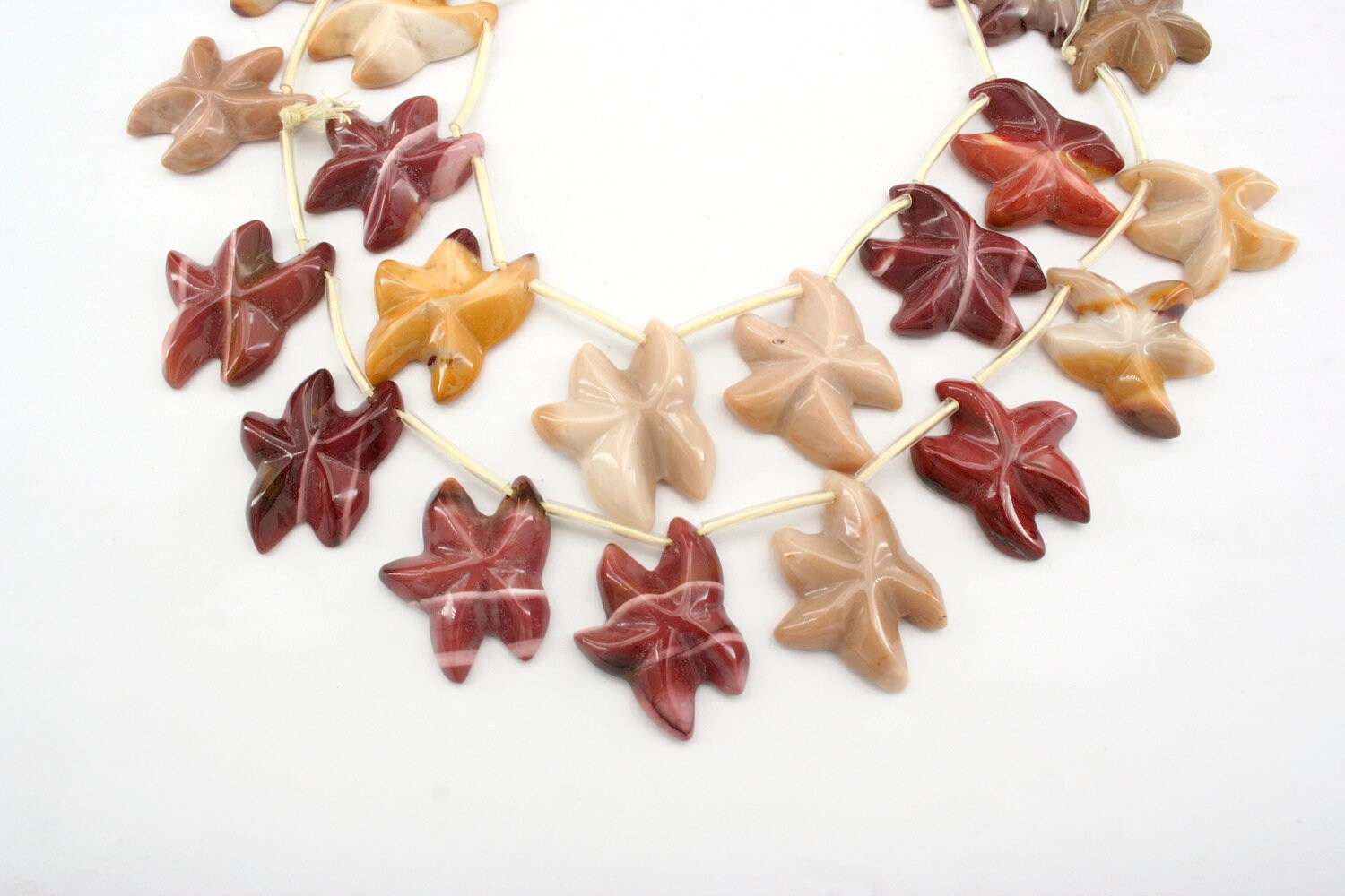 Mookaite Starfish Beads, Faceted Gemstone Necklace (20-24mm)