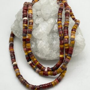 Three Strand Mookaite Beaded Necklace-18-20” Adjustable