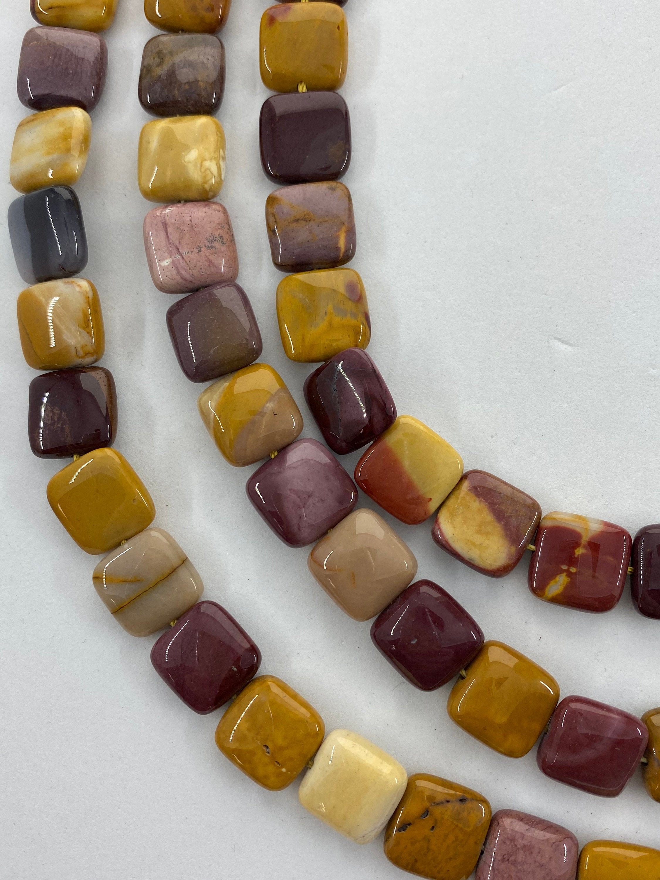 12mm Puff Square Mookaite Gemstone Beads. 15” Strand Of High Quality Square  Beads, Roughly 32 Beads Per Strand. Mooka Jasper