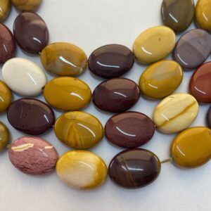 13x18mm Mookaite Oval Gemstone Beads. 15” Strand Of Oval Beads, 22 Beads Per Strand. Mooka Jasper. Moukaite.