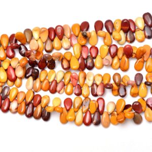Mookaite 14mm-16mm Pear Smooth Briolette Beads | Natural Mookaite Semi Precious Gemstone Beads For Jewelry Making | 8inch Strand - 290carats