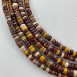 4mm Heishi Moukaite Gemstone Beads. 15” Strand Of Heishi Cut Beads, Approx. 125 Beads Per Strand. Mooka Jasper. Mookaite.
