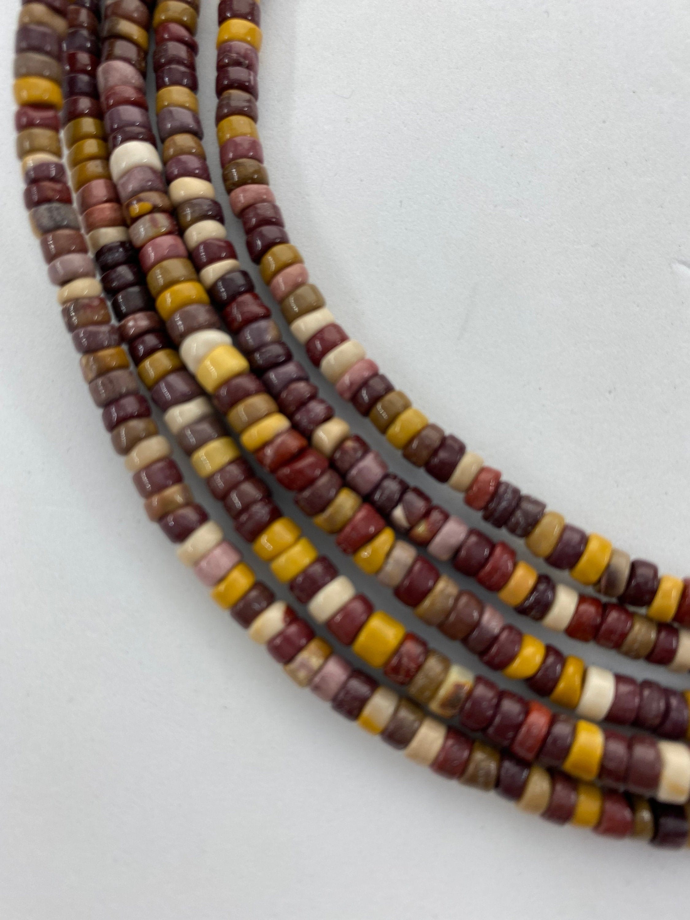 4mm Heishi Moukaite Gemstone Beads. 15” Strand Of Heishi Cut Beads, Approx. 125 Beads Per Strand. Mooka Jasper. Mookaite.