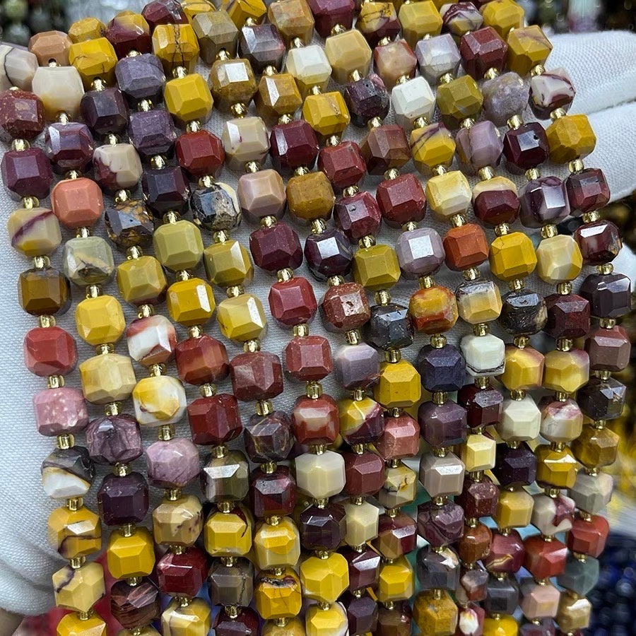 6mm 8mm Natural Mookaite Square Loose Beads,square Mookaite Diy Handmade Jewelry Making Beaded Accessories,15 Inches One Strand
