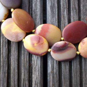 Matte Mookaite Jasper Freeform Beads 17-24mm (etb00519) Unique Jewelry/vintage Jewelry/gemstone Necklace