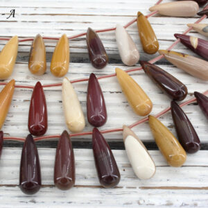 Mookaite & Noreen Jasper teardrop beads 28-32.5mm (ETB01254) Unique jewelry Vintage jewelry Gemstone necklace Mookaite & Noreen Jasper teardrop beads 28-32.5mm (ETB01254) Unique jewelry Vintage jewelry Gemstone necklace